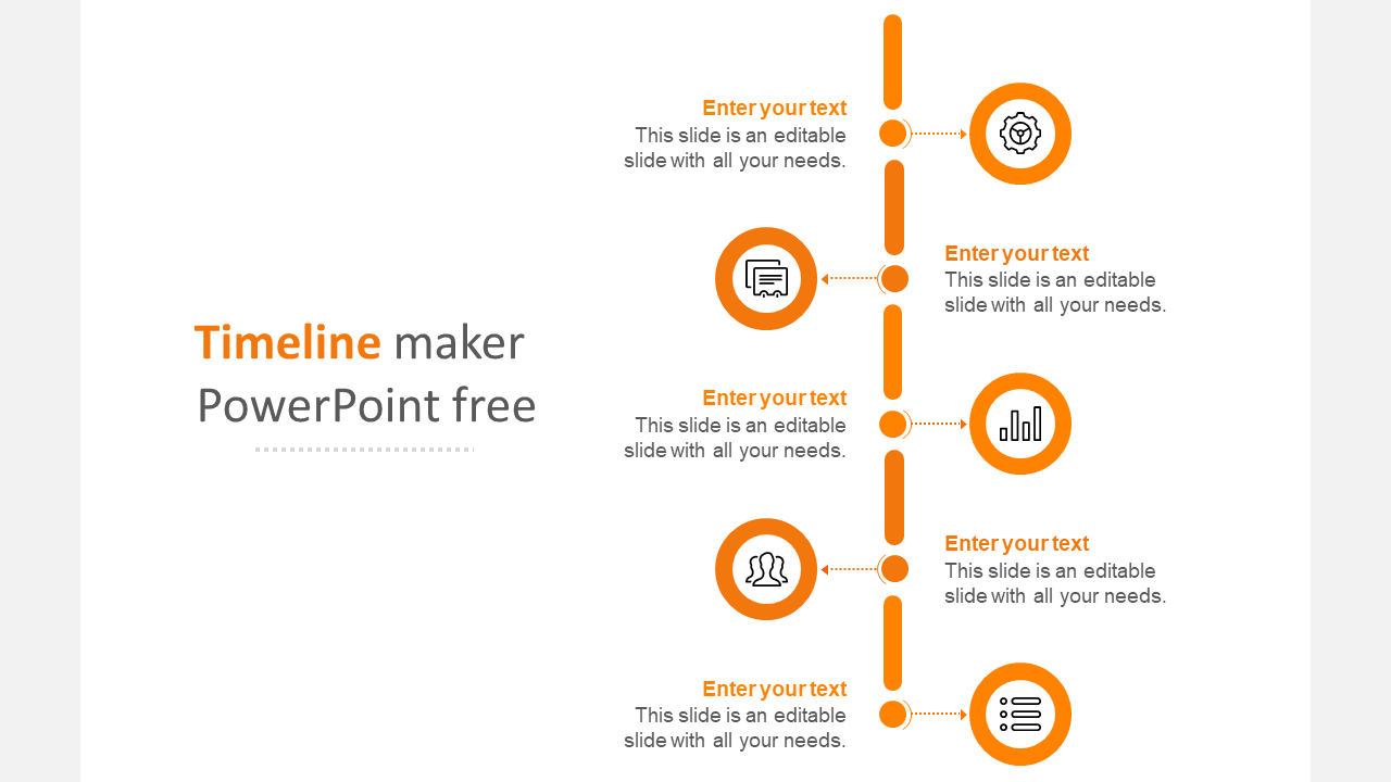 powerpoint timeline free-orange